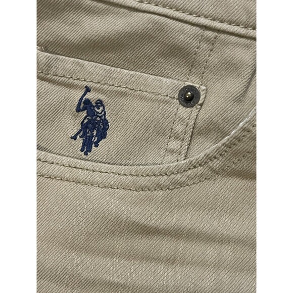 U.S. Polo Assn 5-Pocket Stretch Denim Shorts Men's Tan 10.5" Inseam Tan W34 - Picture 3 of 4